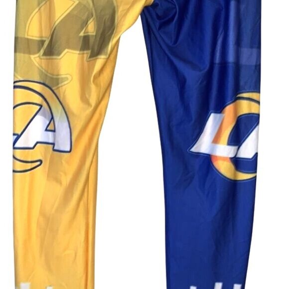 Los Angeles Rams NFL Womens Leggings XL Blue & Gold Sports Apparel Stretch Fit - Picture 4 of 14